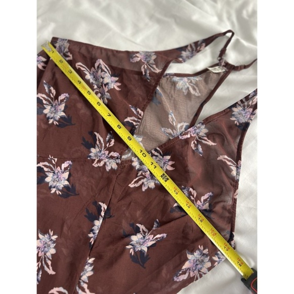Free People Stop And Stare Maxi Slip Chocolate Combo Size Large Floral‎ - Picture 11 of 13